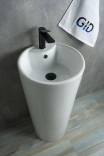 Раковина Gid Nb131 81112 накладная белая 40x40x84